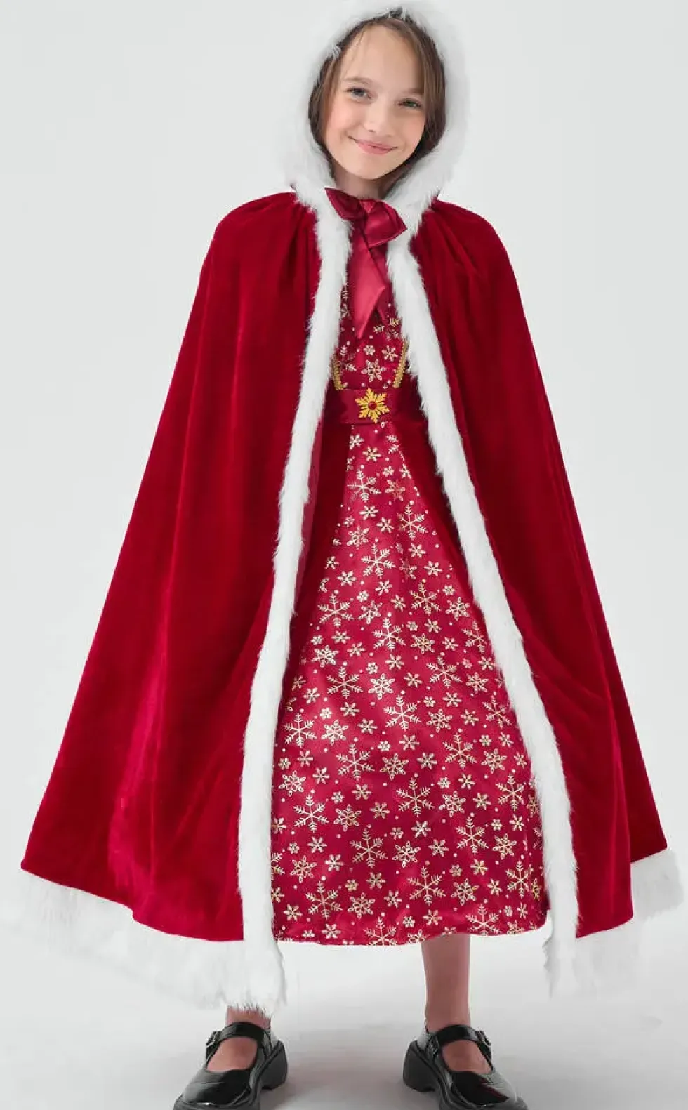 DEGUISEMENT ROBE EN VELOURS ROUGE TAILLE3-4 ANS