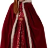 DEGUISEMENT ROBE EN VELOURS ROUGE TAILLE5-7 ANS