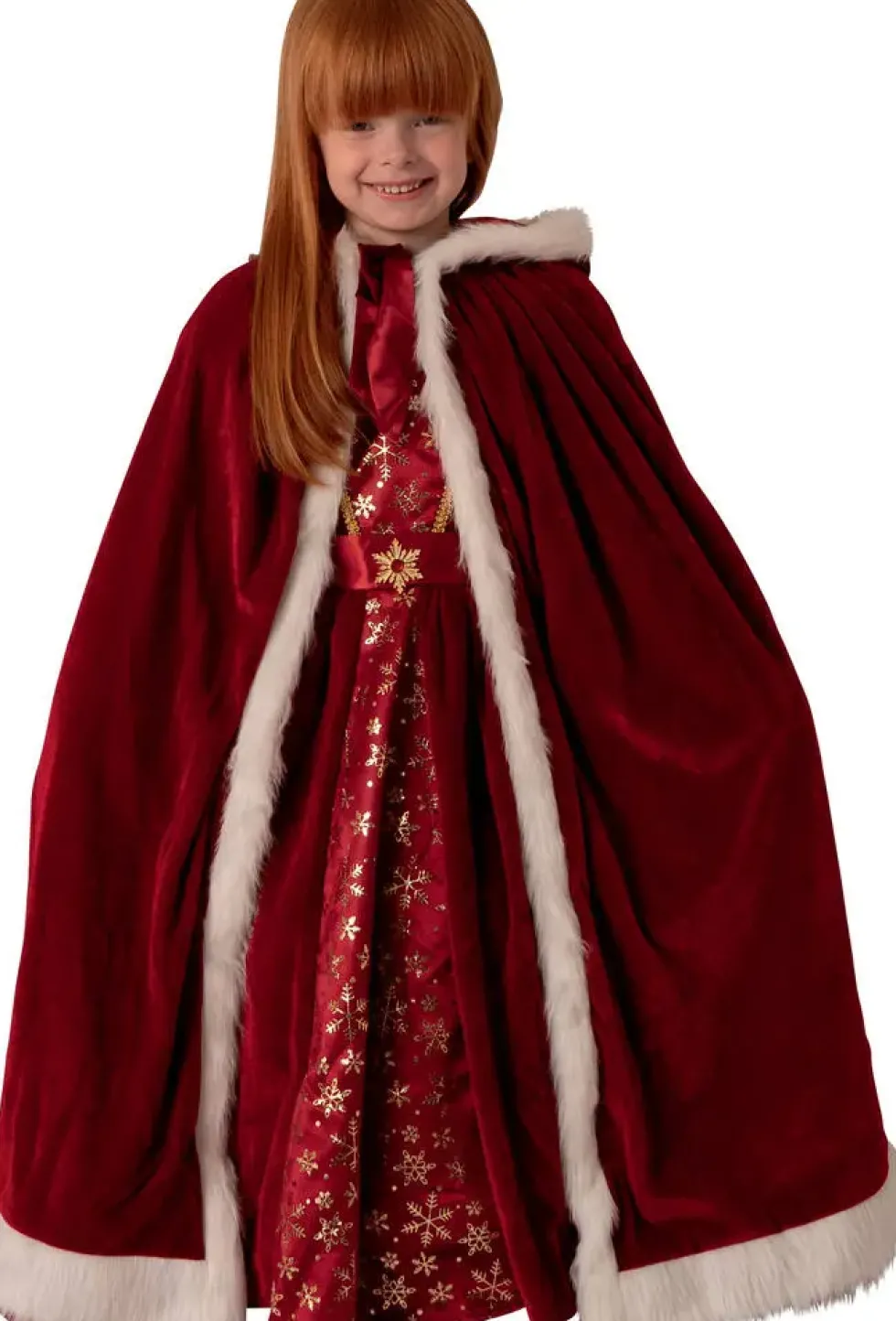 DEGUISEMENT ROBE EN VELOURS ROUGE TAILLE5-7 ANS