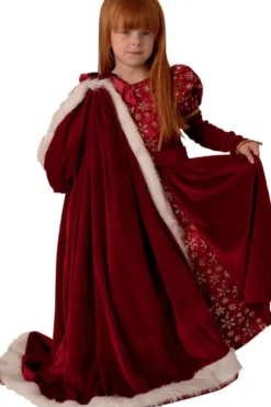 DEGUISEMENT ROBE EN VELOURS ROUGE TAILLE8-10 ANS