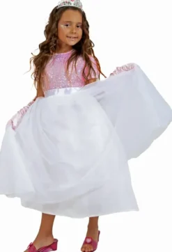 DEGUISEMENT ROBE PRINCESSE LUMINEUSE SEQUINS - TAILLE 3-4 ANS