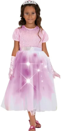 DEGUISEMENT ROBE PRINCESSE LUMINEUSE SEQUINS - TAILLE 3-4 ANS