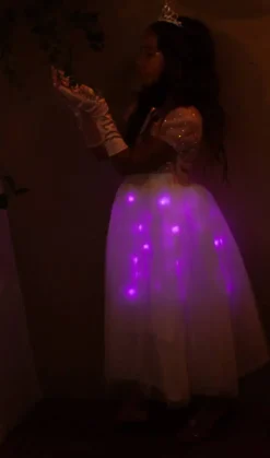 DEGUISEMENT ROBE PRINCESSE LUMINEUSE SEQUINS - TAILLE 3-4 ANS