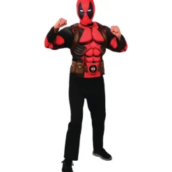 DEGUISEMENT TOP LUXE + CAGOULE DEADPOOL - TAILLE 13 - 14 ANS