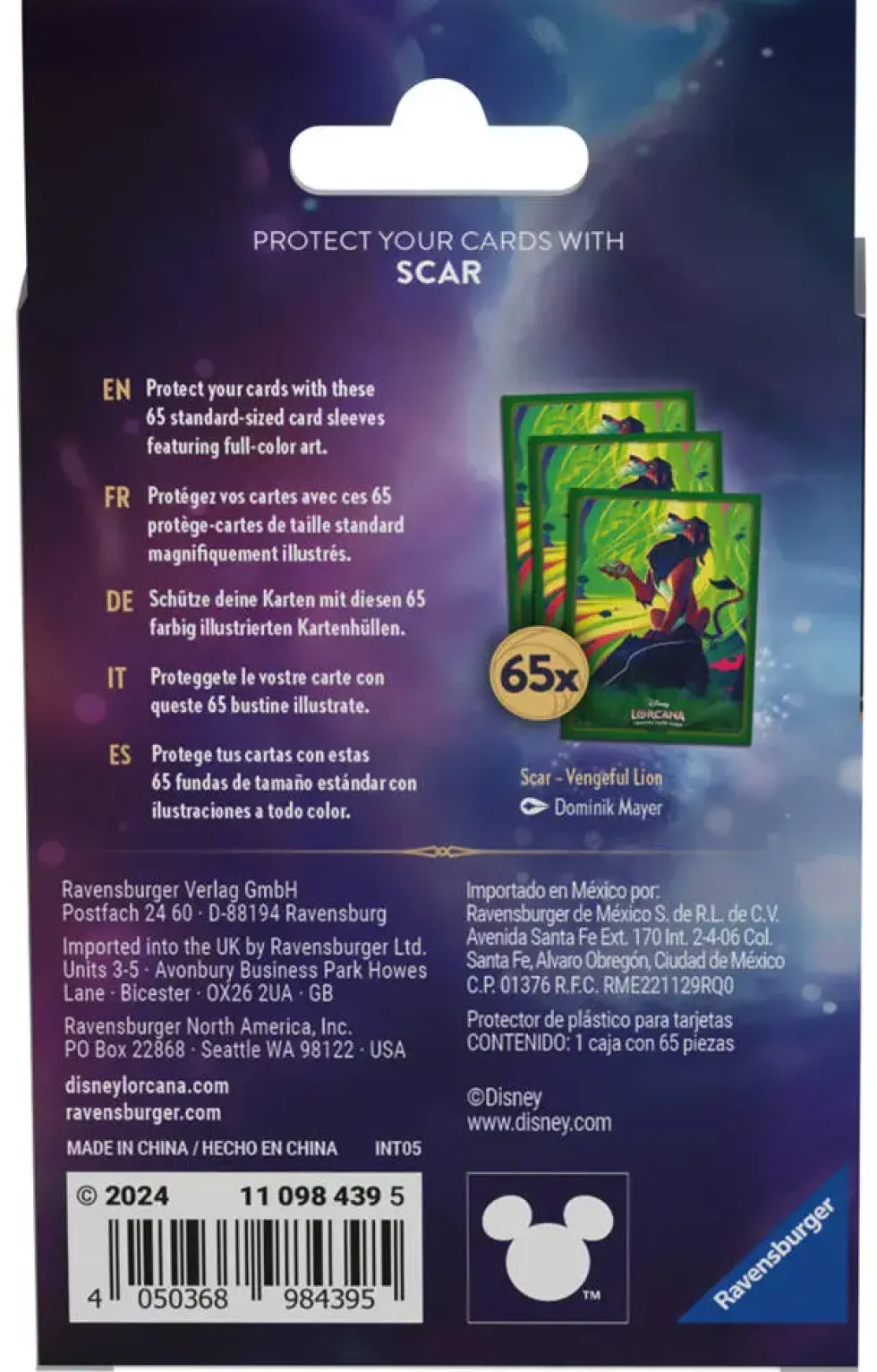 DISNEY LORCANA - PROTEGE-CARTES SCAR