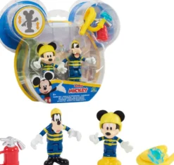 DISNEY MICKEY - 2 FIGURINES ARTICULEES 7.5 CM AVEC ACCESSOIRES -
