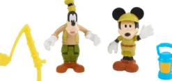 DISNEY MICKEY - 2 FIGURINES ARTICULEES 7.5 CM AVEC ACCESSOIRES -