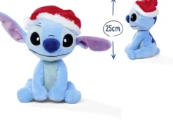 DISNEY - PELUCHE STITCH AVEC CHAPEAU DE NOEL 25 CM