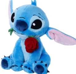 DISNEY - PELUCHE STITCH AVEC ROSE 25 CM