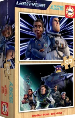 DISNEY PUZZLE BOIS 2X50 - LIGHTYEAR