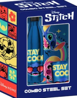 DISNEY STITCH ET ANGEL STAY COOL - COFFRET COMBO STEEL 100% METAL