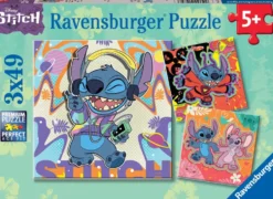 DISNEY STITCH - PUZZLES 3X49 PIECES - JOUER TOUTE LA JOURNEE