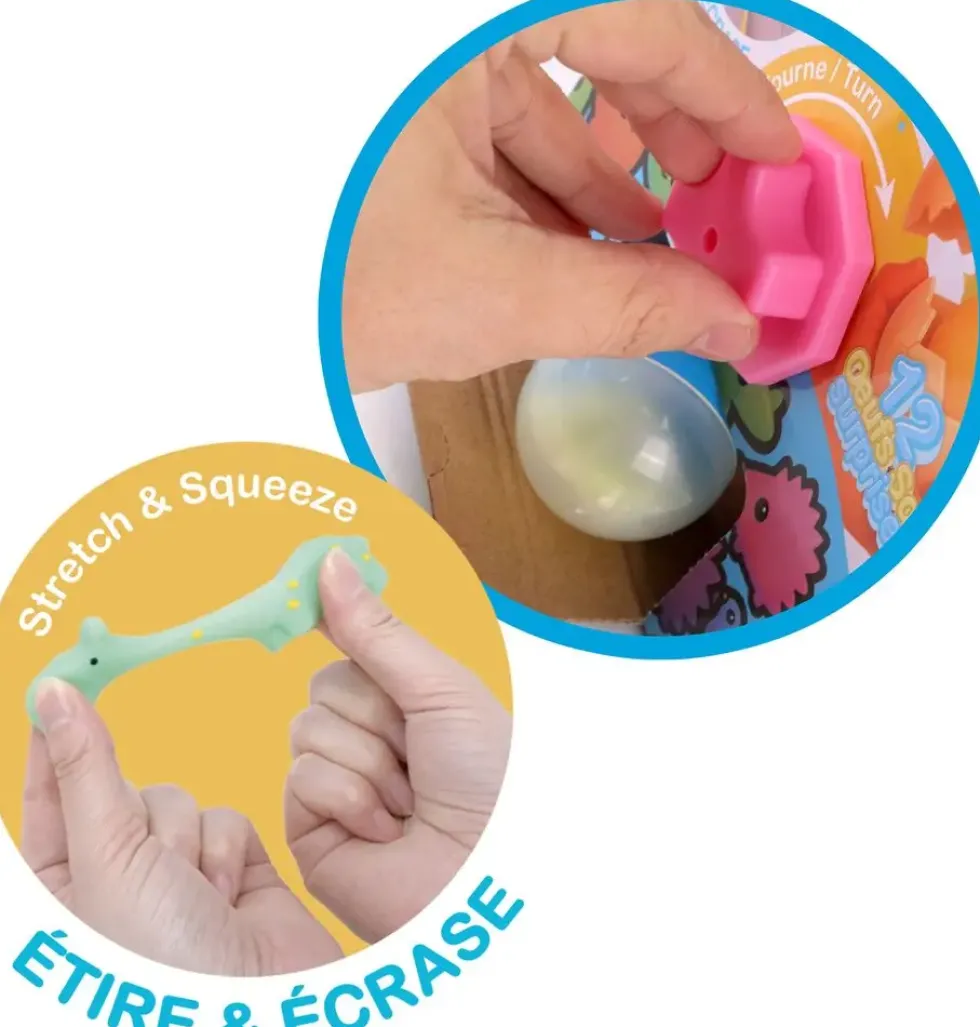 DISTRIBUTEUR 12 OEUFS SURPRISES SQUISHY'POP - ANIMAUX MYSTERES