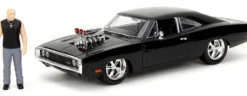 1/24 DODGE CHARGER W/DOM TOERETTO FIGURE BLACK FF 1970
