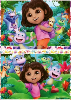 DORA L'EXPLORATRICE - PUZZ 2X24 PIECESL'UNIVERS DE DORA L'EXPLORATRICE