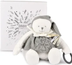 DOUDOU 25 ANS - OURS ARGENT PANTIN D'ACTIVITES