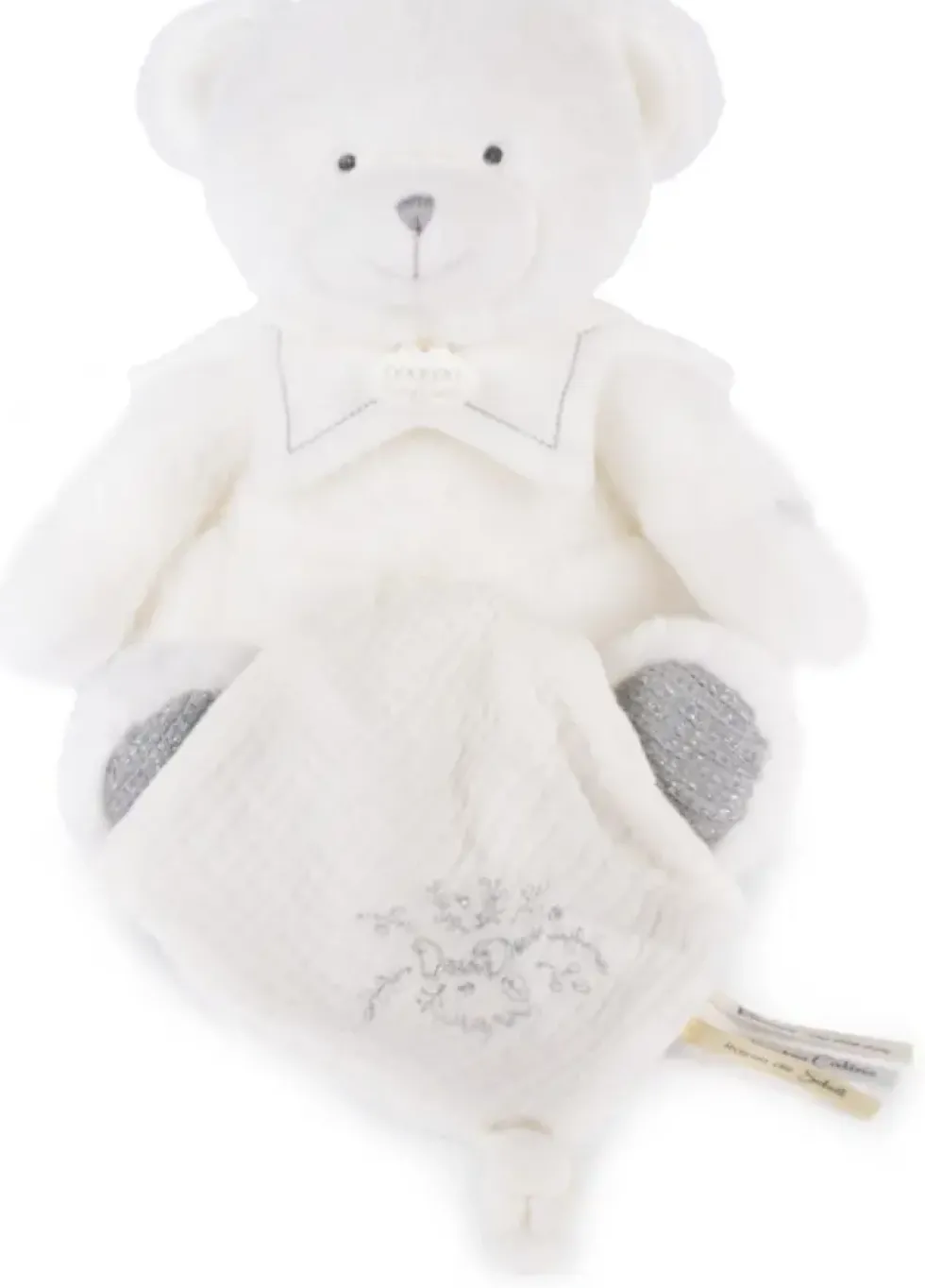 DOUDOU 25 ANS - OURS ARGENT PANTIN AVEC DOUDOU MOU