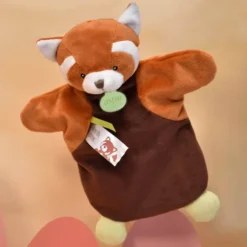 DOUDOU MARIONNETTE PANDA ROUX - 25 CM