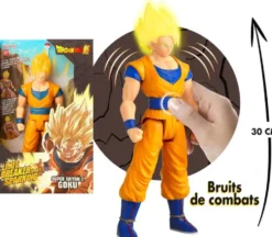 DRAGON BALL - FIGURINE GEANTE SPARKING - SONS ET LUMIERE - SUPER SAIYAN 2 GOKU