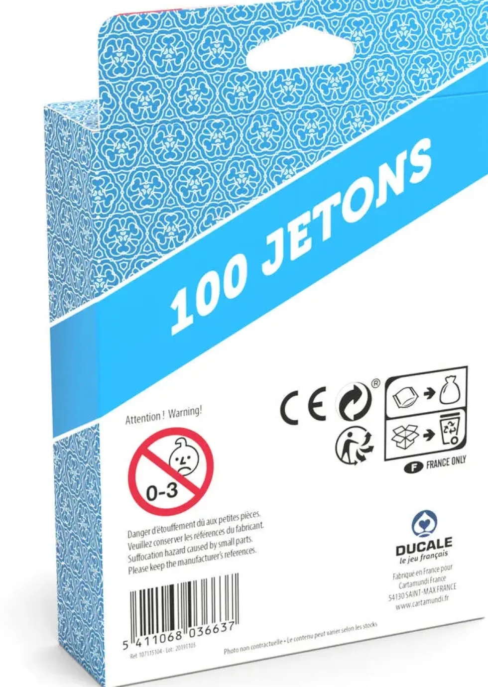 DUCALE - BOITE 100 JETONS -