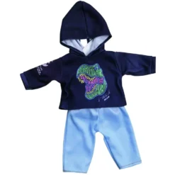 ENSEMBLE SWEAT DINOSAURE ET LEGGING - 38 CM ONE WORLD ONE FUTURE