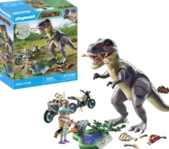 EXPLORATEUR AVEC MOTO ET TYRANNOSAURE - 71524