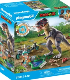 EXPLORATEUR AVEC MOTO ET TYRANNOSAURE - 71524