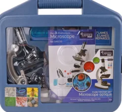 EXPLORA - VALISE MICROSCOPE - EXPERIENCE SCIENTIFIQUE -16 PIECES - KIT DE DECOUVERTE