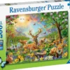 FAMILLE DE CERFS ET AUTRES ANIMAUX - PUZZLE 200 PIECES XXL