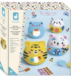 4 FIGURINES PLATRE A DECORER - ANIMAUX