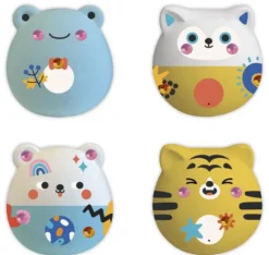 4 FIGURINES PLATRE A DECORER - ANIMAUX