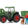 FIGURINE - TRACTEUR AVEC REMORQUE