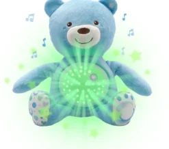 FIRST DREAMS - PELUCHE OURSON PROJECTEUR BABY BEAR BLEU
