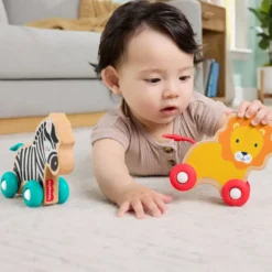 FISHER PRICE - ANIMAUX A POUSSER EN BOIS OS