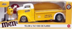 1/24 FORD COE FLATBED W -METMS YELLOW FIGURE YELLOW HOLLYWOOD RIDES 1947