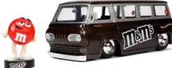 1/24 FORD ECONOLINE BUS W -METMS RED FIGURE BROWN HOLLYWOOD RIDES 1965