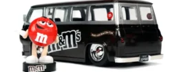 1/24 FORD ECONOLINE BUS W -METMS RED FIGURE BROWN HOLLYWOOD RIDES 1965