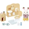 FRERE LAPIN ET TOILETTES - SYLVANIAN MEUBLES ET ACCESSOIRES