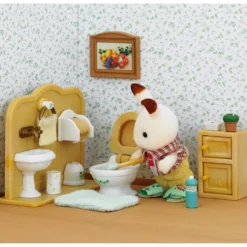 FRERE LAPIN ET TOILETTES - SYLVANIAN MEUBLES ET ACCESSOIRES