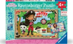 GABBY ET LA MAISON MAGIQUE - PUZZLES 2X24 PIECES - LA FETE DES PIRATES
