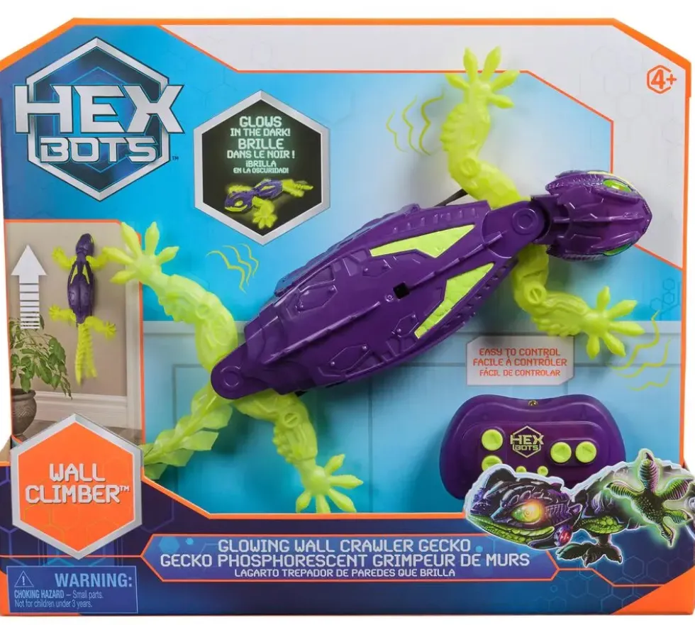 GECKO GLOW IN THE DARK HEX BOTS