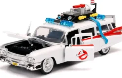 1/24 GHOSTBUSTERS VOITURE CADILLAC ECTO-1 WHITE HOLLYWOOD RIDES 1959