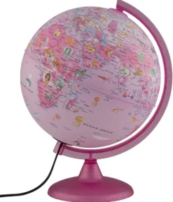 GLOBE LUMINEUX 25 CM PINK ZOO