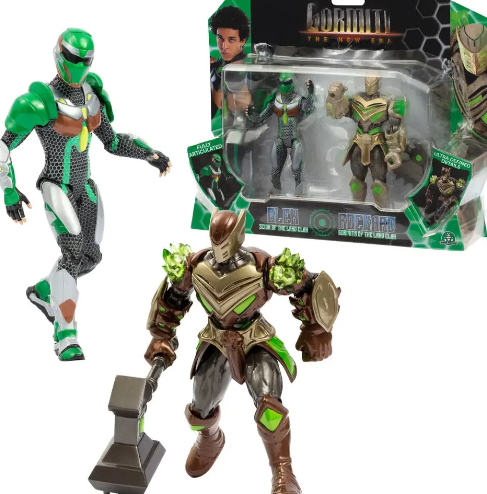 GORMITI - PACK 2 FIGURINES ARTICULEES 15 CM SCION ET GORMITI
