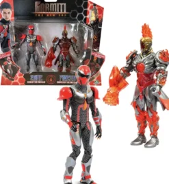 GORMITI - PACK 2 FIGURINES ARTICULEES DE 15 CM SION + GORMITI - FEU