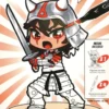 GRAPH'IT CHIBIS - KIT COLORIAGE FIGURINE - SAMURAI