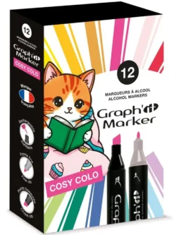 GRAPH'IT SET 12 MARQUEURS - COSY COLO