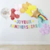 GUIRLANDE DE BALLONS ET BANNIERE JOYEUX ANNIVERSAIRE