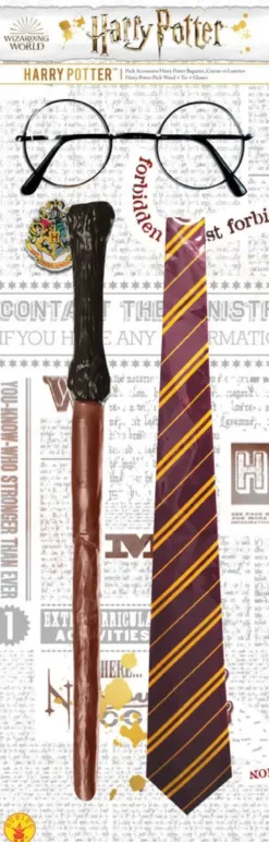 HARRY POTTER - DEGUISEMENT - PACK LUNETTES BAGUETTE ET CRAVATE
