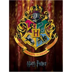 HARRY POTTER - TOILE IMPRIMEE BLASON HOGWARTS